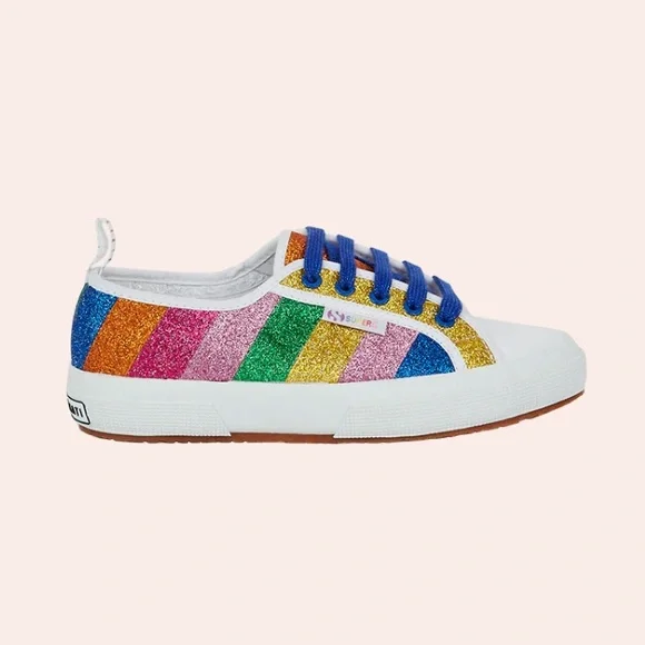 Mira Mikati Shoes Mira Mikati Glitter Multistripes Rainbow Superga Sneakers Poshmark